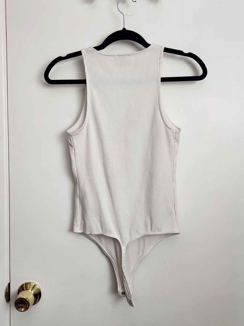 White Ribbed Bodysuit - Picture 2 of 4